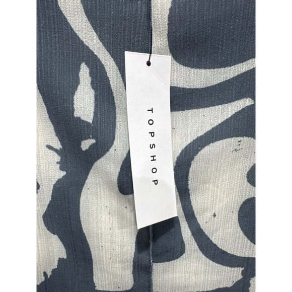 Topshop Women's Long Sleeve Abstract Print Top Size 8 - Picture 5 of 7